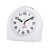 Acctim Europa White Bedside Desk Alarm Clock - Silent Ticking, Luminous Hands - 14112