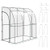Outsunny 214x118x212cm Walk-In Lean to Wall Tunnel Plastic Greenhouse with Doors