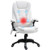 Vinsetto Office Chair w/ Heating Massage Points Relaxing Reclining Cream White