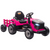 AIYAPLAY Ride on Tractor and Trailer, 12V Electric Ride on Tractor - Pink