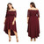 Elegant Flo Midi Party Dress  Wine, XL/2XL/3XL/4XL - Wine