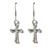 Stunning Cross Drop Earrings - Silver Plated