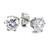 6mm Cubic Zirconia Stud Earring - Hypoallergenic, Stainless Steel, Gift Boxed