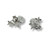 Star Burst Silver Stud Earrings