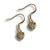 Cubic Zirconia Gold Heart Drop Earrings