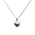 Puff Heart Silver Necklace - 18"