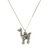 Llama Silver Necklace - Gold Plated 16"