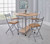 Compact 4 Seat Dining Set - Space Saving, Oak/Silver - Quality Construction