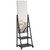 HOMCOM Movable Full Length Mirror with 2 Shelves - Adjustable, Full Body Reflection