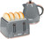HOMCOM 1.7L Kettle and Toaster Set with Defrost, Reheat and Crumb Tray, Grey