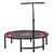 HOMCOM 45 Round Mini Fitness Trampoline Rebounder Indoor Outdoor Mini Jumper with Adjustable Handle - Pink