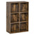 HOMCOM Cubic Cabinet Bookcase Shelves Storage Display for Study, Living Room, Home, office, Rustic Brown