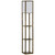 4-Tier Floor Lamp, Floor Light with Storage Shelf, Brown 3-Tier