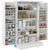 HOMCOM Kitchen Cupboard: Double Doors, 5-Tier Shelf, 12 Spice Racks, White