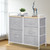 HOMCOM 5 Drawer Linen Basket Storage Unit Home Organisation w/Shelf Handles Metal Frame Adjustable Feet Hallway Home Dresser Grey