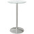 HOMCOM Round Bar Table for 2 People, High Pub Table with Tempered Glass Top
