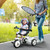 HOMCOM 6 in 1 Kids Tricycle w/ Removable Handle for 1.5+ year, Blue - Dark Blue