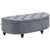 HOMCOM Semi-Circle Storage Ottoman Bench Tufted Upholstered Accent Footrest - Dark Grey