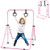 HOMCOM Adjustable Height Foldable Kids Gymnastics Bar with Non-Slip Mats, Pink