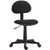 HOMCOM Armless Office Chair with Adjustable Height 360° Swivel Wheels Black