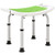 HOMCOM Adjust Aluminium Bath Stool Spa Shower Chair Non-Slip w/ Shower Hole - Green