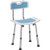 HOMCOM Shower Stool for Elderly Disabled Adjustable Shower Stool - Blue