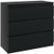 HOMCOM Chest of Drawers, 3 Drawer Storage Cabinet Unit for Bedroom, Black