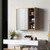 HOMCOM Bathroom Cabinet Wall Mounted Mirror Storage with Shelves Natural