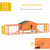 PawHut Wooden Rabbit Hutch Guinea Pig Hutch, Orange, 309 x 70 x 87cm