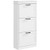 HOMCOM Slim Shoe Storage Cabinet with 3 Flip Drawers for Entryway, White