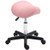 HOMCOM Saddle Stool Adjustable Rolling Salon Chair for Massage Spa Beauty Pink