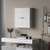 HOMCOM Bathroom Wall Cabinet, Wall Cupboard with Adjustable Shelf, White