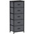HOMCOM 5 Drawer Fabric Chest of Drawers w/ Wooden Top for Hallway - Dark Grey