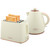 HOMCOM Kettle and Toaster Set 1.7L Fast Boil Kettle & 2 Slice Toaster Set - Beige
