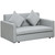 HOMCOM 2 Seater Sofa Bed Convertible Bed Settee w/ 2 Cushions - Light Grey