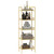HOMCOM 5-Tier Bamboo Bathroom Storage Shelf with Adjustable Rack - Natural wood finish
