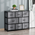 HOMCOM Chest of Drawers Bedroom Dresser with 8 Fabric Drawers, Dark Grey