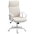 HOMCOM High Back Office Chair, Computer Desk Chair for Home - Cream