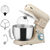 HOMCOM Electric Stand Mixer, 4.5L Food Mixer with Dough Hook, Whisk, Beige - Beige