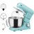 HOMCOM Electric Stand Mixer, 4.5L Food Mixer with Dough Hook, Whisk, Beige - Blue