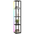 HOMCOM RGB LED Floor Lamp with Shelves and Remote Control for Bedroom - Black