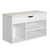 HOMCOM Wooden Shoes Cabinet Bench Hidden Storage Padded Seat Organiser White