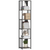 HOMCOM Bookshelf, Freestanding Display Storage Unit - grey
