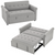 HOMCOM Convertible Pull Out Sleeper Sofa Bed Settee for Living Room, Grey