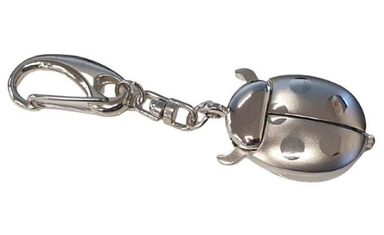 Premium Ladybug Silver Key Chain Clock - High-Quality, Affordable, Ready for Gifting - Limited Stock