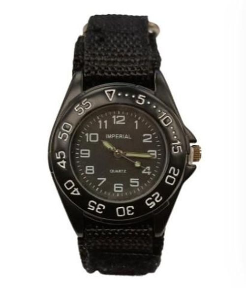 Imperial Children Black Mid Dial with Velcro Strap Easy Fasten Watch IMP429N CLEARANCE NEEDS RE-BATTERY