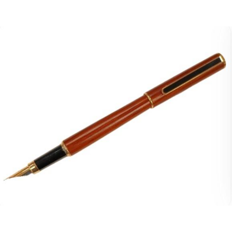 Imperial Wood Dark Brown Gold Trim Stylist Pen Fine NIB IMP317R