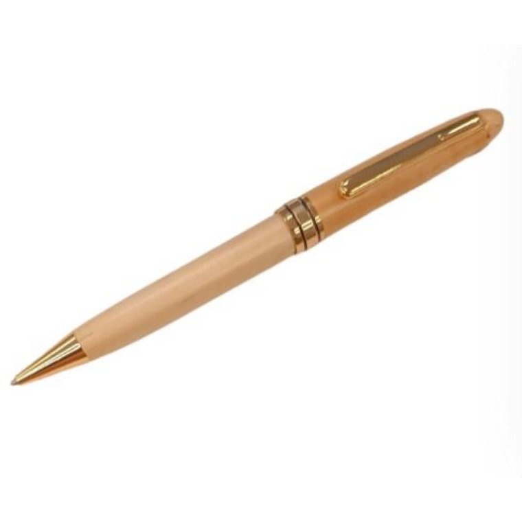 Imperial Wood Light Brown Gold Trim Ball Pen IMP313M