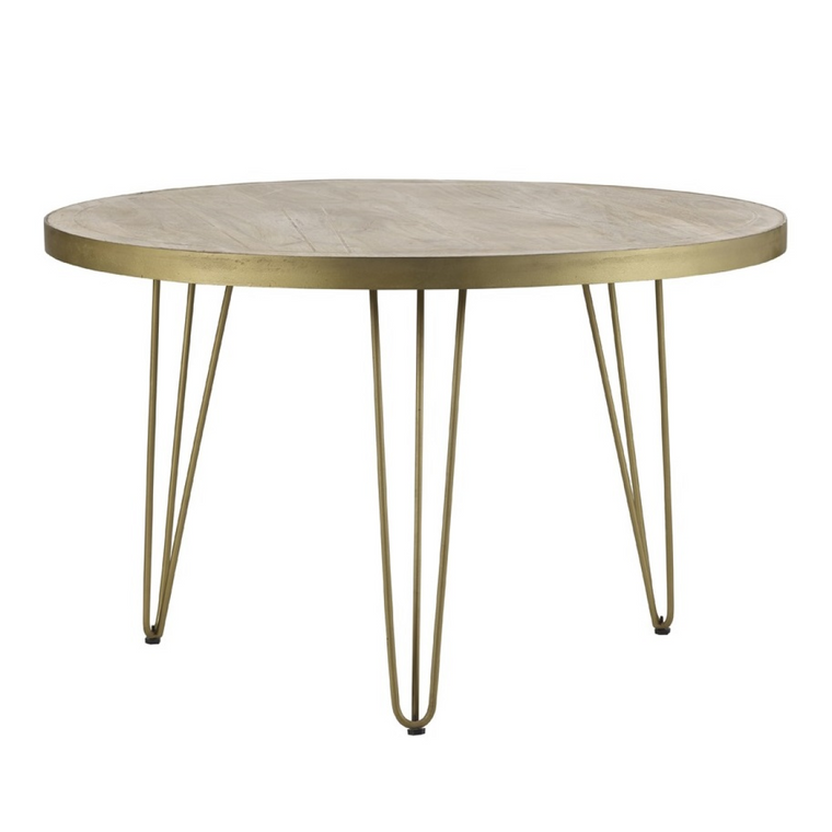 Light Gold Round Dining Table