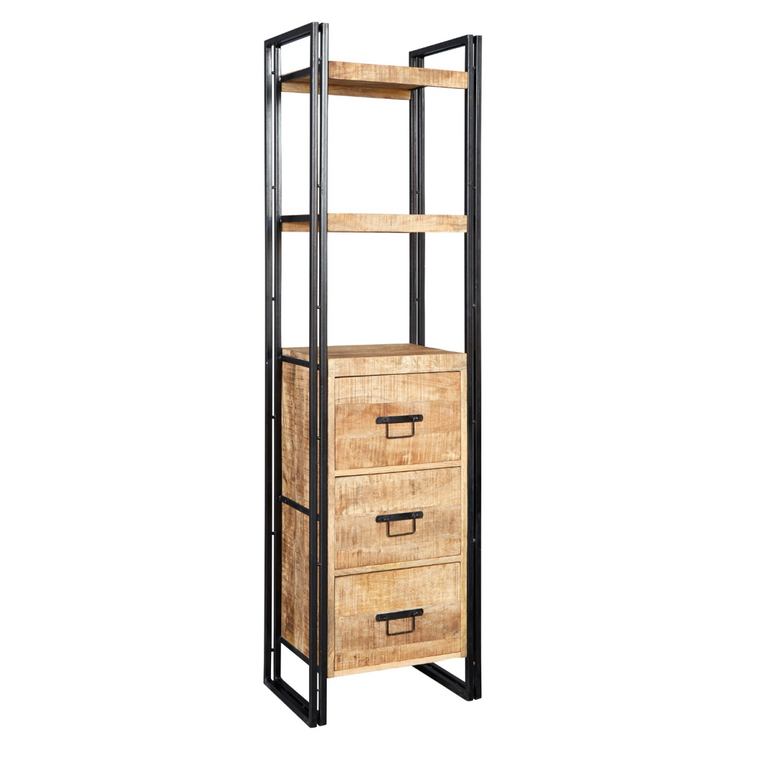 Cosmo Industrial Slim Bookcase